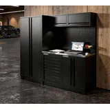 feistos Werkstattschrank Edelstahl schwarz