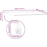 vidaXL Einziehbare Markise 450 x 300 cm mehrfarbig