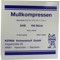KERMA Verbandstoff GmbH MULLKOMPRESSEN 12FACH GELEGT unsteril 10x20CM