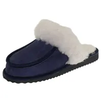 Harrys-Collection Pantoffel in Mokassin Form mit echtem Lammfell, Farben:Marine, Schuhgröße:39 - 39 EU