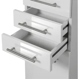 WELLTIME Hochschrank WELLTIME "Trento, verschiedene Ausführungen und Farben", weiß, B:30cm H:180cm T:27cm, MDF, Schränke, Hochschrank, Badmöbel, Seitenschrank Breite 30 cm, viel Stauraum, Made in Germany