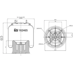FEBI BILSTEIN Federbalg, Luftfederung 182465 80131001