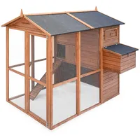 Sweeek COTENTINE Holz Hühnerstall, 6 bis 8 Hühner, Hühnerkäfig