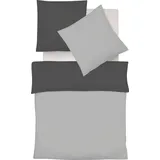 FLEURESSE Provence W Halbleinen Grau 200 x 200 cm + 2 x 80 x 80 cm