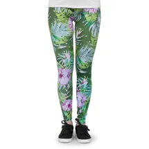 cosey - Bunte Bedruckte Blumen-Leggings (Einheitsgröße) - Design Tropische Blumen