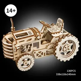 ROKR 3D-Holz-Puzzle Traktor Modellbausatz