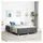 vidaXL Boxspringbett mit Matratze Dunkelgrau 140 x 200 cm Stoff