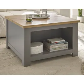 furn.design Couchtisch Eiche Grau 83 x 50 x 83 cm