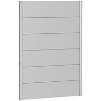 Biohort Wandpaneel für Sichtschutz 100 x 135 cm silber