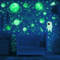 Leuchtsterne Selbstklebend,GeeRic 849 Leuchtsticker Sternenhimmel Kinderzimmer,3D Leuchtende Aufkleber Sterne und Mond für Kinderzimmer, Erstellen Realistischen Sternenhimmel, Raumdeko