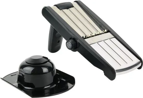 Mandoline‐Gemüseschneider – Verstellbarer Edelstahl‐Schneider – Schwarz