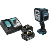 Makita DML 812 RM Akku LED Handstrahler Taschen Lampen 18 V 1250 lm + 2x Akku 4,0 Ah + Ladegerät