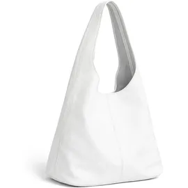 COLLEZIONE ALESSANDRO White Schultertasche Leder Weiß