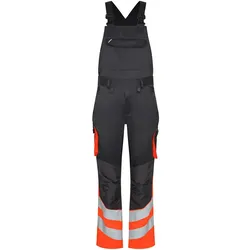 Warnschutz Latzhose "3547-319" Safety leicht UV-Schutz - 106 - anthrazit/orange