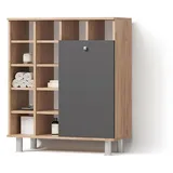 livinity® Badschrank, Anthrazit, 78.4 x 91.6 cm