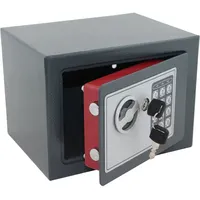 BITUXX Safe Tresor elektronisch Minisafe Wandtresor Wandsafe Schranktresor Geldschrank Möbeltresor Geldsafe Grau
