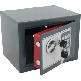 BITUXX Safe Tresor elektronisch Minisafe Wandtresor Wandsafe Schranktresor Geldschrank Möbeltresor Geldsafe Grau