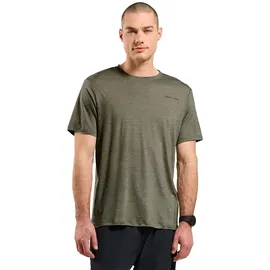Odlo X Pow Merino Tencel Kurzarm-t-shirt - vetiver melange - XL