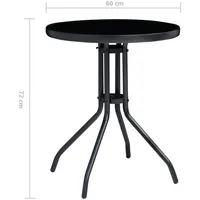 vidaXL 3-tlg. Bistro-Set Schwarz und Anthrazit