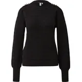 QS Pullover mit Glitzergarnstreifen Schwarz XXL