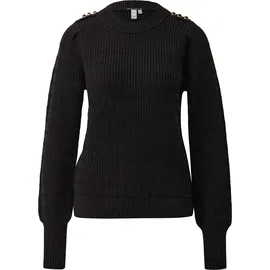 QS Pullover mit Glitzergarnstreifen Schwarz XXL