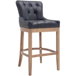CLP Barhocker Lakewood Echtleder, Antik-hell schwarz