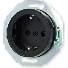 Elso Schuko-Steckdose 1-fach Schwarz 1 St.