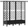 vidaXL Hochbeet mit Rankgitter und Dach 164 x 40 x 127 cm Schwarz