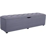 Home Affaire Hockerbank Knobbed Blau/Grau 160 x 42 x 40 cm