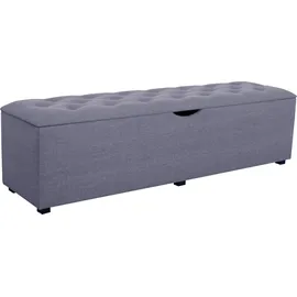 Home Affaire Hockerbank Knobbed Blau/Grau 160 x 42 x 40 cm
