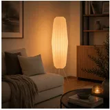 Lightbox Stehlampe, ohne Leuchtmittel, Dreibein Stehlampe, 110 cm Höhe, E27, max. 20 W, Papier/Metall, weiß weiß