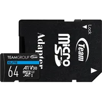 TEAM GROUP microSDXC 64 GB Class 10 UHS-I V30 + SD-Adapter