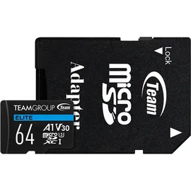 TEAM GROUP microSDXC 64 GB Class 10 UHS-I V30 + SD-Adapter