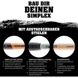 Halder SIMPLEX-Schonhammer 80 mm Kopfdurchm.Gummikomp./N