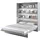 meblini Schrankbett Bed Concept - Wandbett mit Lattenrost - Klappbett mit Schrank - Wandklappbett - Murphy Bed - Bettschrank - BC-13-180x200cm Vertikal - Grau Matt
