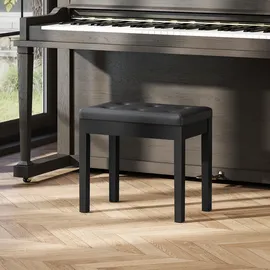 Homcom Klavierbank Kunstleder Schwarz