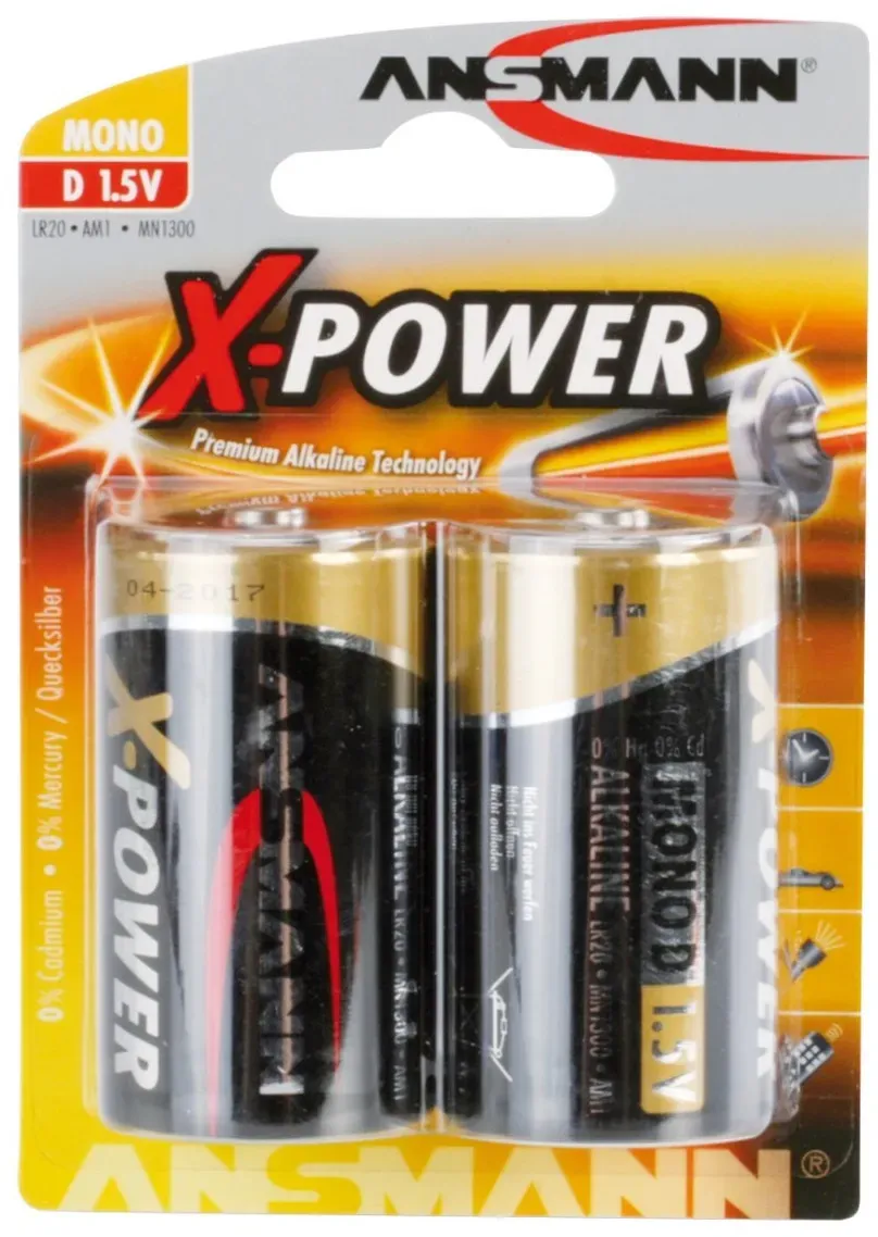 Hückmann Batterie 1,5V Mono D 133313(VE 2)