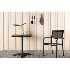 venture home Gartentisch 70 x 70 x 74 cm Schwarz