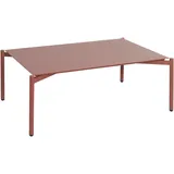 Mendler Aluminium-Gartentisch HWC-O11, Outdoor Loungetisch Kaffeetisch Tisch Balkontisch, 105x65cm ~ terrakotta
