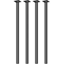 diy elements Element System Möbelfüße 4er-Set BURGUND Tischbeine Tischgestell Ø30 schwarz