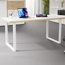 Forte Schreibtisch Keflavik Artisan Eiche Dekor / Weiß