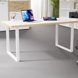 Forte Schreibtisch Keflavik Artisan Eiche Dekor / Weiß