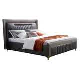 xl moebel gmbh Modernes Bett Betten modernes Luxus Leder Bett Hotelbett Doppelbett Neu - Braun