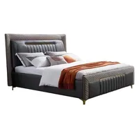 xl moebel gmbh Modernes Bett Betten modernes Luxus Leder Bett Hotelbett Doppelbett Neu - Braun