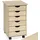 Tectake Eiche Sonoma Rollcontainer 65 x 40 x 36 cm beige