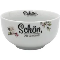 Dekohelden24 Müslischale, Frühstücksschale, Schüssel aus Porzellan, Motiv: Schön, DASS