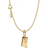 Pandora Damen-Kette Schmuckset Goldfarben mit Anhänger Liebesbrief