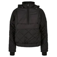 URBAN CLASSICS Oversized Diamond Quilted Pull Over Jacke Black