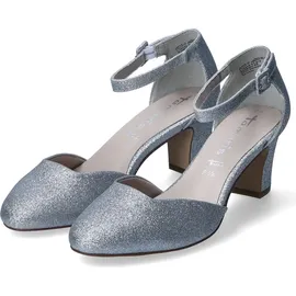 TAMARIS Damen Pumps mit Blockabsatz, metallic, 40 EU