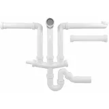 Blanco Beckenverbindung mit Siphon, 2x 3 1/2" / 3x3 1/2"